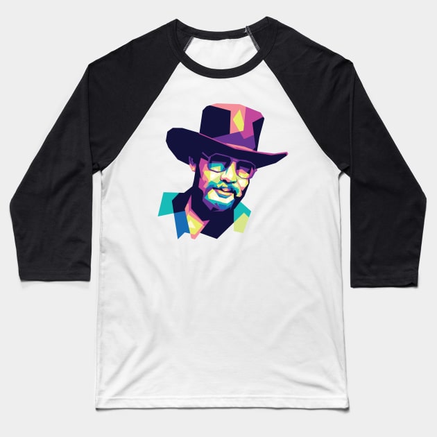 Hank Williams wpap fullcollor #2 Baseball T-Shirt by masindahart